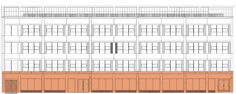 Ground floor elevation showing floor layout